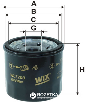 Фильтр масляный WIX Filters WL7200 - FN OP595 (WL7200)