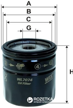 Фильтр масляный WIX Filters WL7074 - FN OP629