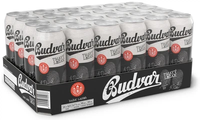Упаковка пива Budweiser Budvar B Dark темное фильтрованное 4.7% 0.5 л x 24 шт (8594403705133)