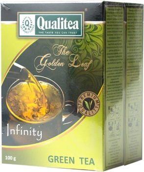 Упаковка середньолистового зеленого чаю Qualitea 100 г х 2 шт (4820053770387_S)