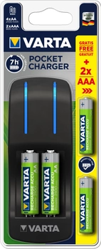 Зарядное устройство Varta Pocket Charger АА 4x2100 + ААА 2х800 мАч NI-MH (57642301431)