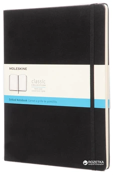 Записна книга Moleskine Classic 19 х 25 см 192 сторінки в крапку Чорна (8051272892727)