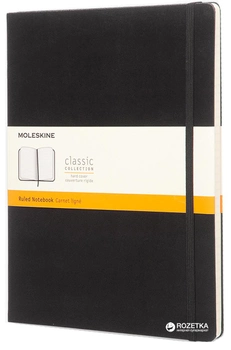 Записная книга Moleskine Classic 19 х 25 см 192 страницы в линейку Черная (9788867323067)