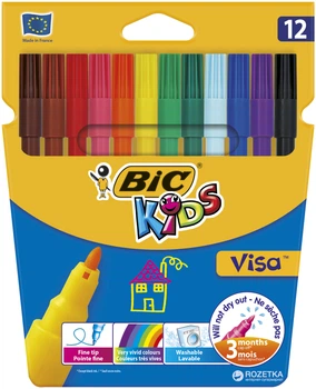 Фломастеры BIC Visa 12 цветов 12 шт (3270220002758)
