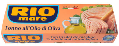 Упаковка тунця Rio Mare в оливковій олії 80 г х 3 шт (8004030344938)