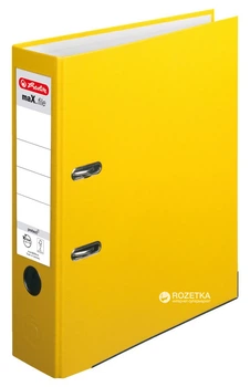 Папка-реєстратор Herlitz maX.file Protect А4 80 мм Жовта (5481304)