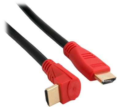 Кабель ExtraDigital HDMI to HDMI, 1.5 м, v 2.0, Gold, 90°, 28 AWG, Gold, PVC, Hi-Speed (KBH1670)