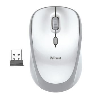 Мышь беспроводная Trust Yvi (23386) White-Silver USB