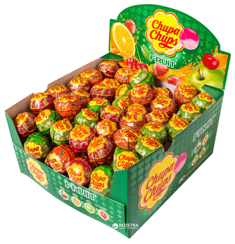 Упаковка льодяників асорті Chupa Chups Фрукти 50 шт х 11 г (84196675_8410031929812)