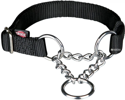 Ошейник Trixie 20281 Premium с цепочкой M-L 35-55 см 20 мм Черный (4011905202815)