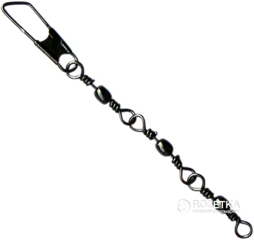 Вертлюг потрійний MiniMax 3 swivels with safety shap №16 із клямкою 5 кг 10 шт. (YM-3708-16)