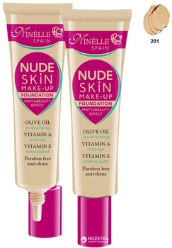 Тональный крем Ninelle 30 мл 201-Nude Skin Make-up (8435328108985)