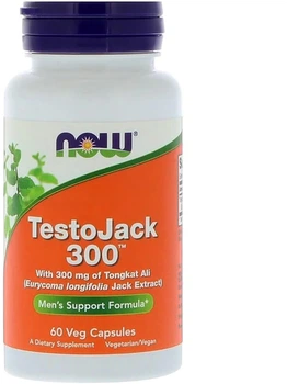 Бустер тестостерона Now Foods TestoJack 300 60 капсул (733739022028)