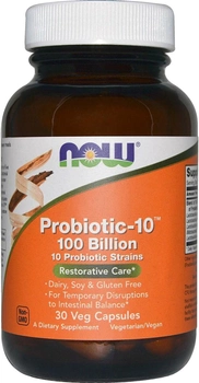 Биологически активная добавка Now Foods Probiotic 100 Billion 30 капсул (733739029317)