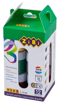 Акрил ZiBi 12 цветов х 10 мл (ZB.6662)