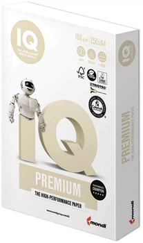 Папір офісний IQ Premium клас А + А4 160 г / м2 250 листів (9003974420257)