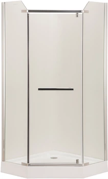 Душевая кабина AQUASTREAM Premium 100 LM Pentagon с распашной дверью матовая
