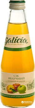 Упаковка сока Galicia Яблочный прямого отжима неосветленный 0.3 л х 12 бутылок (4820209560060)