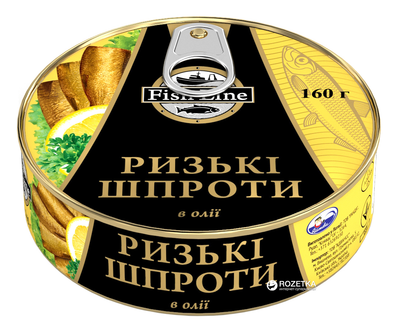 Ризькі шпроти в олії Fish Line 160 г (4750162301113)