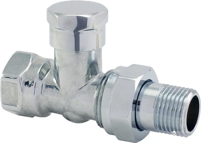 Кран радіаторний FADO Chrome 1/2" прямий нижній, RC04