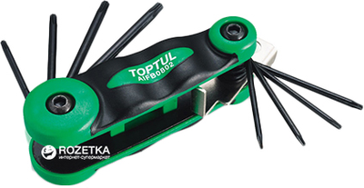 Набор ключей складной Torx Toptul T6-T25 8 предметов (AIFB0802)