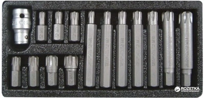 Набор отверточных насадок YATO Ribe M6-M14 с переходником 1/2" 15 шт (YT-0419)