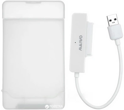Адаптер Maiwo для подключения HDD/SSD 2.5" SATA к USB3.0 + контейнер защитный для HDD 2.5" (K104-U3S white)