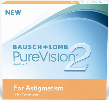 Торические контактные линзы Bausch&Lomb PureVision2 for Astigmatism (BC=8.9, DIA=14.5) 6 линз