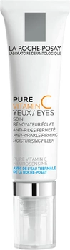 Антивозрастной увлажняющий крем-филлер комплексного действия для чувствительной кожи вокруг глаз La Roche-Posay Pure Vitamin C Eyes 15 мл ( 3337872413735)