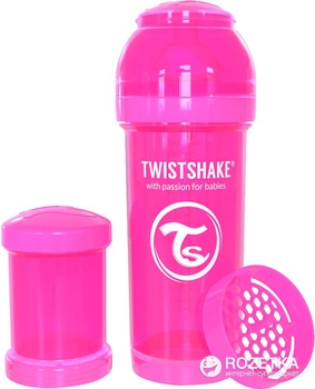 Антиколиковая бутылочка Twistshake 260 мл Розовая (7350083120076)