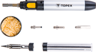 Паяльник газовый TOPEX 12 мл с насадками (44E108)