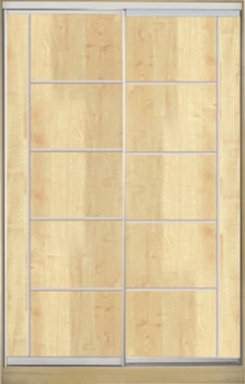Шкаф купе Luxe Studio Классик-1 ДСП-7 1200x2000x450 двухдверный (69115)