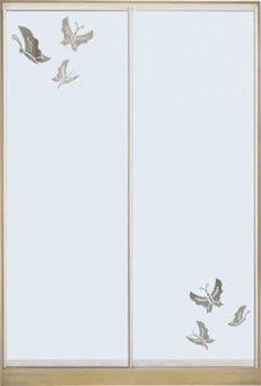 Шкаф купе Luxe Studio Классик-1 Зеркало с Пескоструем-4 1300x2400x450 двухдверный (72853)