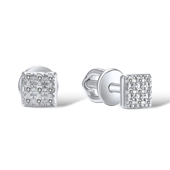 Серьги из белого золота с бриллиантами 324491