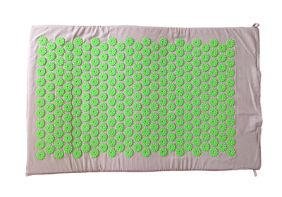 Акупунктурный массажный коврик (аппликатор Кузнецова) Rao 76*48 см Серый с салатовым