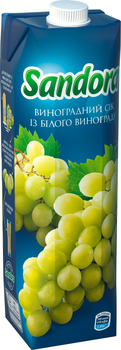 Упаковка сока Sandora Виноградный из белого винограда 0.95 л х 10 шт (4823063112857)