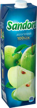 Упаковка сока Sandora Яблочный 0.95 л х 10 шт (4823063112888)