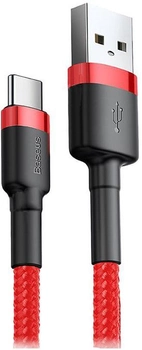 Кабель Baseus Cafule Cable USB for Type-C 3 A 1 м Red (CATKLF-B09)