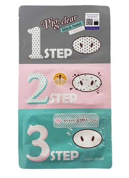 Маска против черных точекна носу HOLIKA HOLIKA Pig-nose Clear Black Head 3-step Kit 7 мл