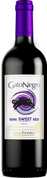 Вино Gato Negro красное полусладкое 0.75 л 10-13% (7804300136895)