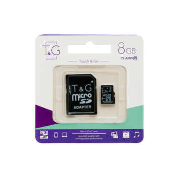 Карта памяти T&G micro SDHC 8 GB Class 10 +адаптер