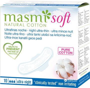 Гігієнічні Прокладки Masmi Soft Ultra Night 10 шт. (8432984000585)