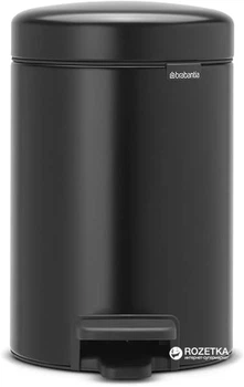 Відро для сміття Brabantia Pedal Bin 3 л Matt Black (113321)