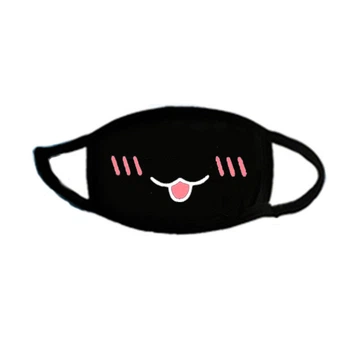Маска c Мордочкою Emoji anime H K-Pop чорна (6723)
