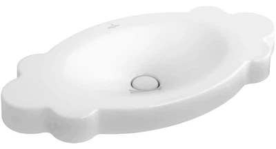 Умывальник накладной VILLEROY&BOCH LA BELLE 850x440x130мм овальный белый 613785R1