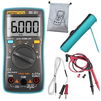 Мультиметр цифровой ZOTEK ZT102 RM102 AN8002, автовыбор, True RMS