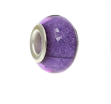 Бусина Charm Jewelry "Золотой песок" фиолетовая (8415)