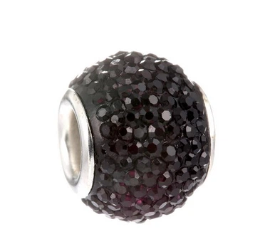 Бусина Charm Jewelry "Гранат" черная (8524)
