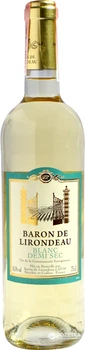 Вино Baron de Lirondeau біле напівсухе 0.75 л (3107874906159)