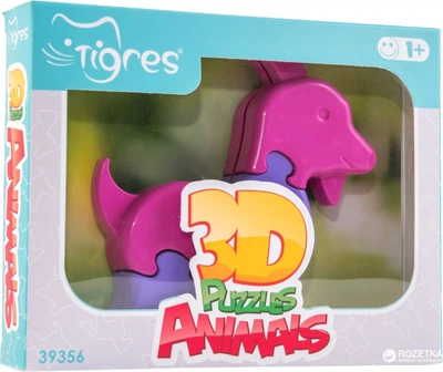 Іграшка розвиваюча Tigres 3D пазли Звірятка 1 шт 8 елементів (39356 Козлик)